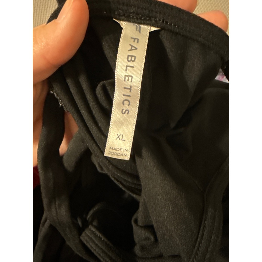 Fabletics Jumpsuit Womens XL Black Wide Leg Strappy Back Pockets Loungewear - Picture 3 of 10